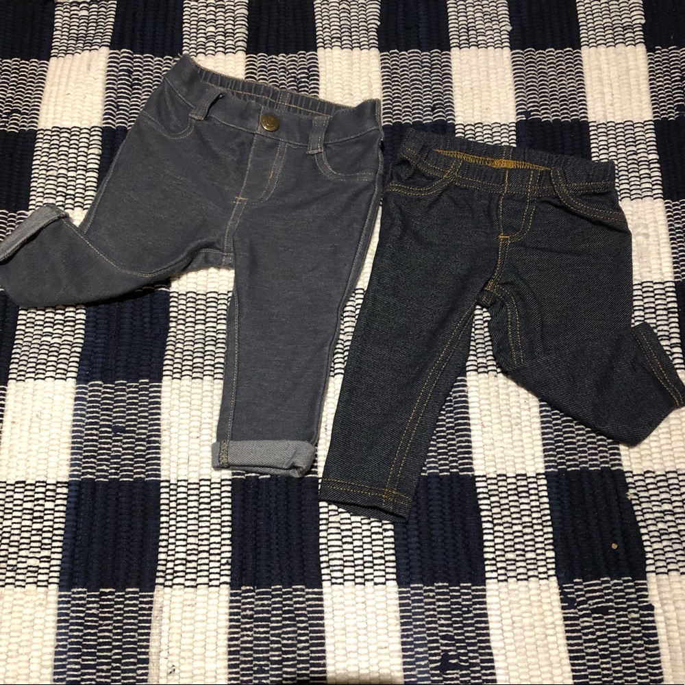 Set of 2 Baby Jeggings - Dark Jeans